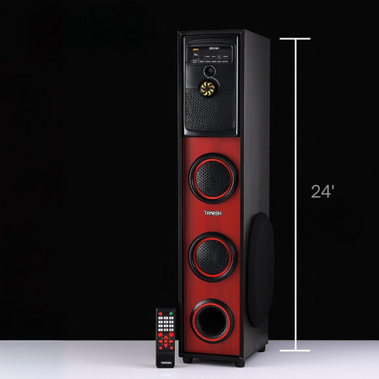 Tanish Deluxe 24-Inch Bluetooth Speaker with 5.25” Woofer & Dual 3” Speakers
