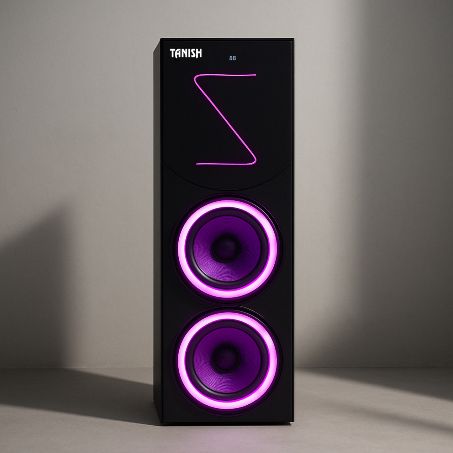 Tanish Z Bluetooth Tower Speaker with Dual 8" Woofers & MOSFET Technology