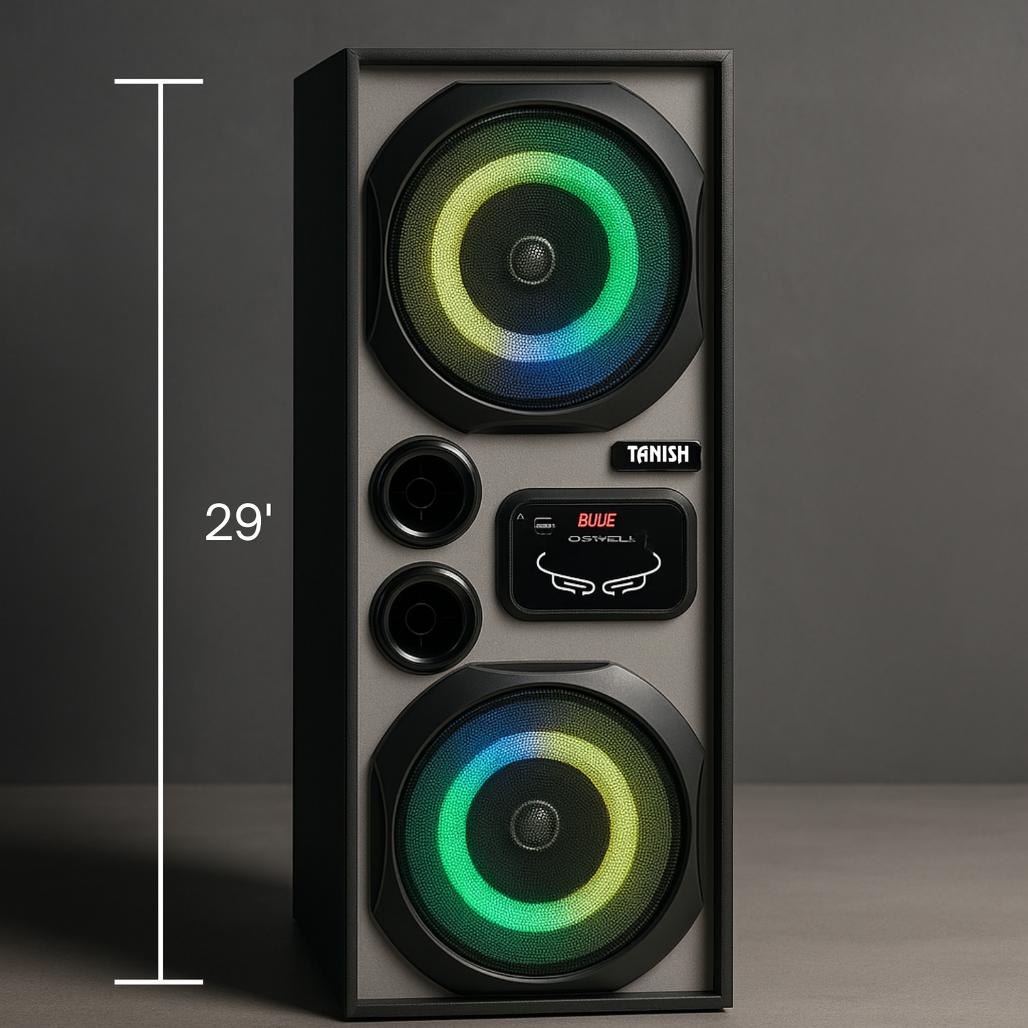 Tanish Thunder Tower Speaker – 8” Woofer & Dual 4” Speakers | Bluetooth Home Theatre