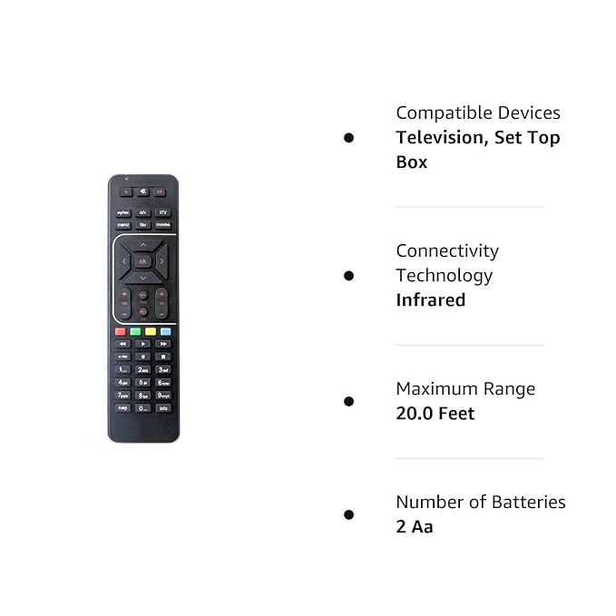 Airtel DTH Remote Control – Compact, Durable & Energy-Efficient with Ergonomic Design