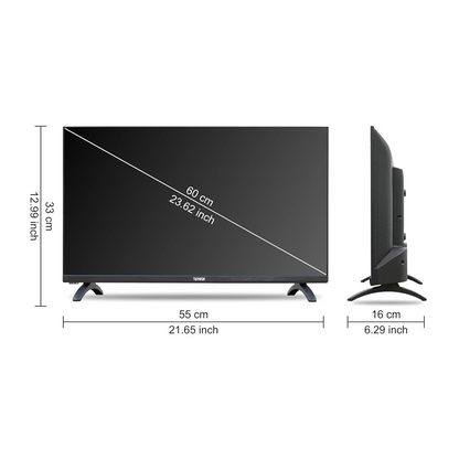 Tanish 24-Inch LED TV product dimensions and design outline with A+ panel