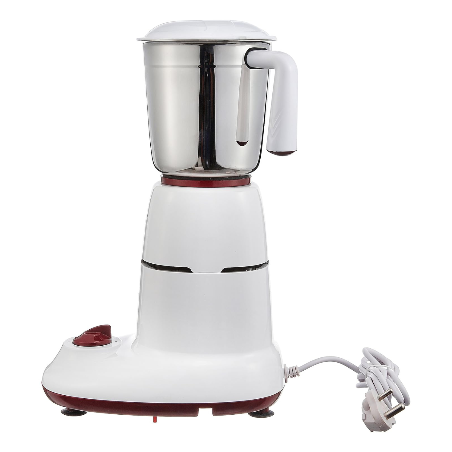 Side view of Tanish mixer grinder showing power cord and compact body