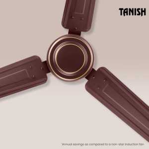 Tanish 48" Ceiling Fan Brown – High-Speed, Energy-Efficient | 1200mm, Gloss Finish