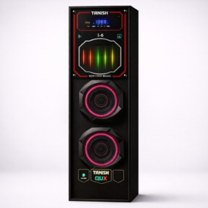Tanish DHOOM-6 2.1 Speaker System – Dual 4 Inch Speakers with 8 Inch Woofer | RGB LED Bass Tower