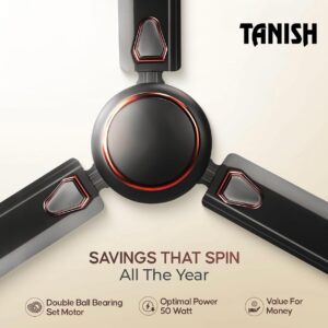 Tanish 48" Ceiling Fan Smoke – High-Speed, Energy-Efficient | 1200mm, Gloss Finish