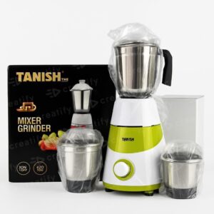 Tanish 650W Mixer Grinder | New Model | 3 Stainless Steel Jars with Metal Sockets