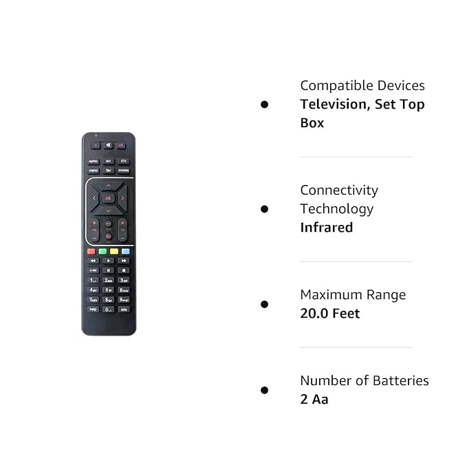 Airtel DTH Remote Control – Compact, Durable & Energy-Efficient with Ergonomic Design - Image 3